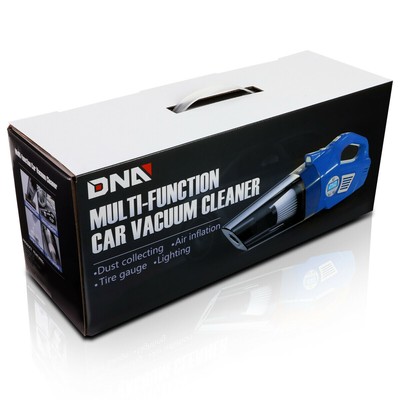 2 In 1 with 150 PSI Air Compressor Pump Mini LED Light Car Vacuum Clearner Blue