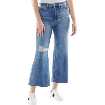 7 For All Mankind Женские синие укороченные джинсы из денима с ультравысокой посадкой 33 BHFO 7599