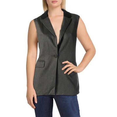 

On Twelfth Женский серый вязаный жилет в тонкую полоску для офиса  BHFO 7550, Grey/black