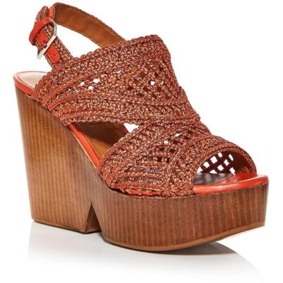 

Женские оранжевые сандалии на танкетке Clergerie Paris Didy 38 Medium (B,M) BHFO 3610, Metallic coral