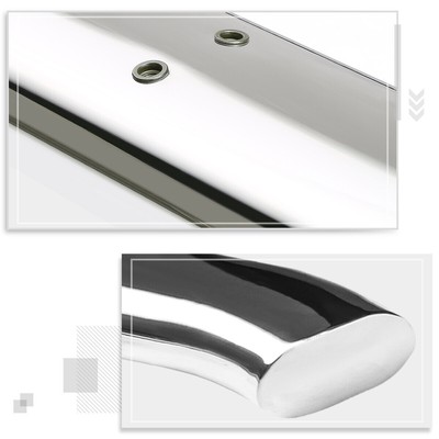 For 04-14 Ford F150 Regular Cab Curved Oval 4"Step Nerf Bar Running Board Chrome
