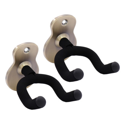 2 Universal Guitar Hangers Wall Mount Adjustable Hook Holder Instrument Display