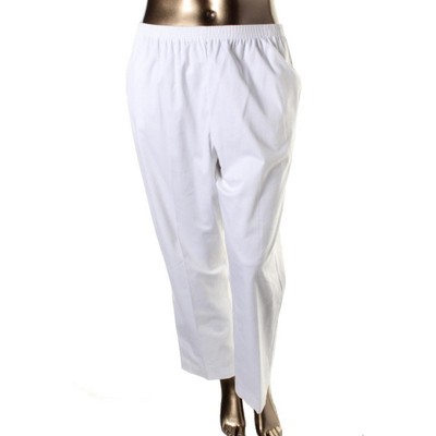Alfred Dunner Женские белые однотонные повседневные брюки-стрейч размера плюс 18 BHFO 7677