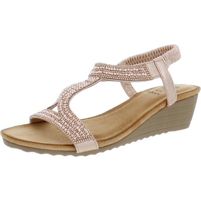 

Женские сандалии на танкетке Coretta с ремешком на пятке GC Shoes BHFO 3717, Rose gold, Coretta
