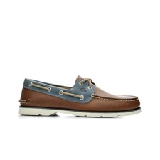 Sperry Top-Sider Leeward Men's Dark Tan/Navy Boat Shoes NW/OB | eBay