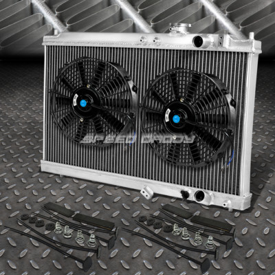 2-РЯДНЫЙ АЛЮМИНИЕВЫЙ РАДИАТОР + 2X10 ВЕНТИЛЯТОРОВ ЧЕРНОГО ЦВЕТА ДЛЯ 94-01 ACURA INTEGRA GS RS DB GSR DC2