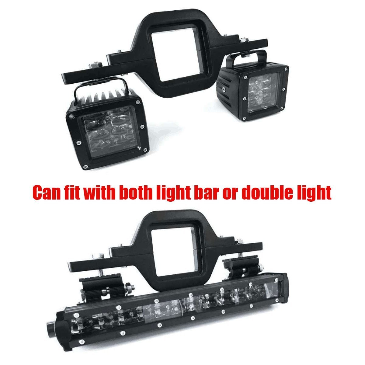 Tow Trailer Hitch Mounting Bracket Truck Reverse Backup LED Cube Work Light Bar