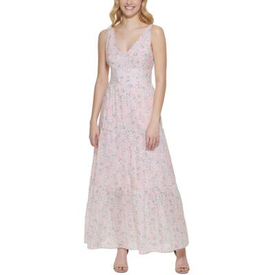 

Женское длинное летнее макси-платье Tommy Hilfiger с цветочным принтом BHFO 3458, Ballerina pink multi