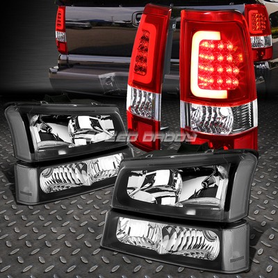 ЧЕРНАЯ ФАРА + ЧЕТКИЙ СИГНАЛ + КРАСНЫЙ 3D ОПТИЧЕСКИЙ СВЕТОДИОДНЫЙ ЗАДНИЙ ФОНАРЬ ДЛЯ 03-07 SILVERADO