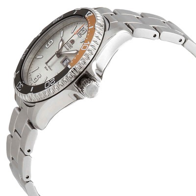 Pre-owned Orient Mako-3 Automatic Ivory Dial Men's Watch Ra-aa0821s