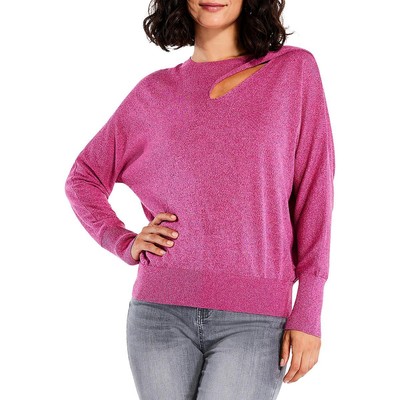 Женский пуловер в рубчик с вырезом лодочкой Nic + Zoe Top BHFO 0317