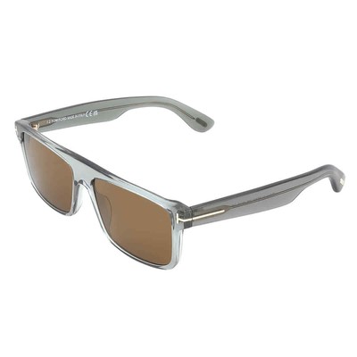 Pre-owned Tom Ford Philippe Amber Browline Men's Sunglasses Ft0999 20e 58 Ft0999 20e 58 In Orange