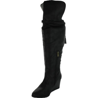 

Женские черные ботфорты Journee Collection 9 Medium (B,M) BHFO 7470, Черный