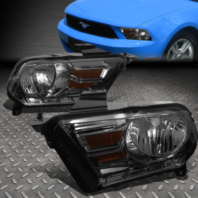 ДЛЯ 10-14 FORD MUSTANG ДЫМЧАТЫЙ КОРПУС ЯНТАРНОЙ УГЛОВОЙ ФАРЫ СМЕННЫЕ ЛАМПЫ