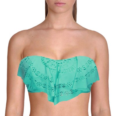 

Женский зеленый купальник с воланами и вырезами Jessica Simpson, размер  BHFO 1745, Aqua