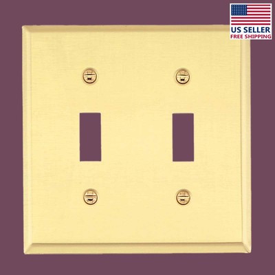 Switch Plate Solid Brass DoubleToggle  /Dimmer Wall Plate | Renovator's Supply