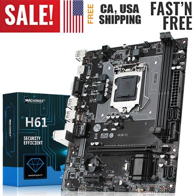 H61 Motherboard LGA 1155 DDR3 RAM Memory Dual Channel for Intel i3/5/7 Xeon CPU