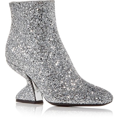 

Salvatore Ferragamo Женские ботильоны Argento Silver Heels 7 Medium (B,M) BHFO 4159, Glitter, Argento