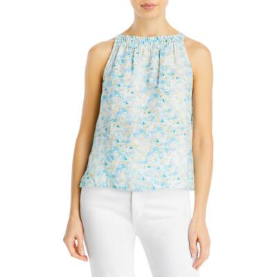 

Bella Dahl Женская льняная блуза с цветочным принтом и сборкой на бретельках BHFO 7401, Blue floral print