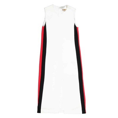 Pre-owned Burberry Ladies White Roundneck Sleevless Dress