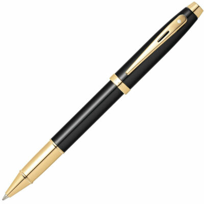 Sheaffer 100 Pearlescent Black with signature ring and 23KT Gold Rollerball Pen