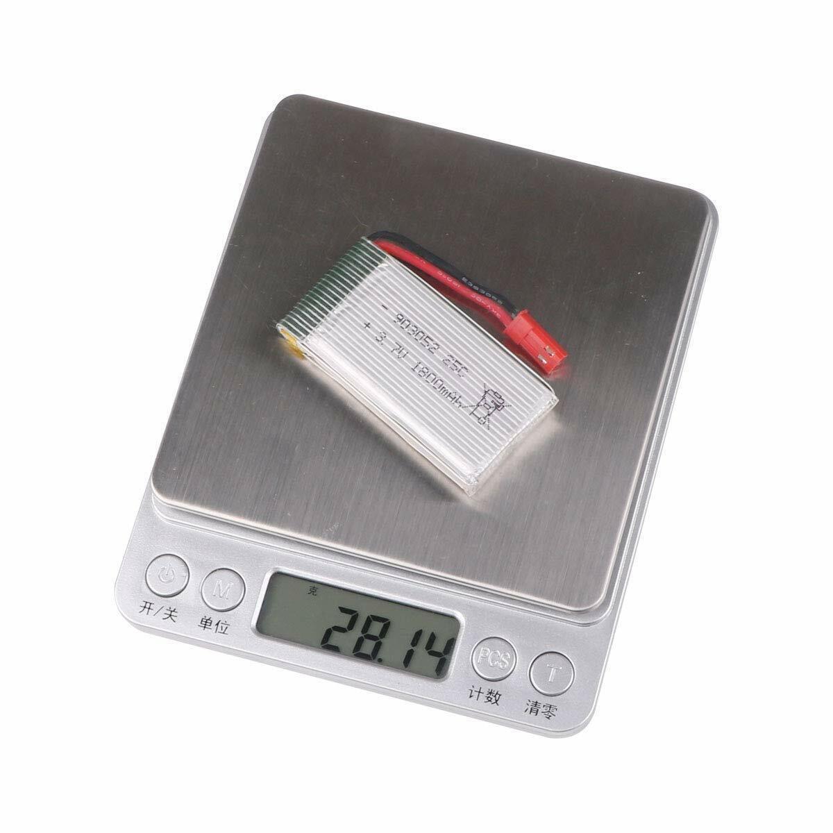 Pack (4) High Capacity LiPo DRONE BATTERY 3.7V 1800mAh 25C JST Plug w/ USB Cable