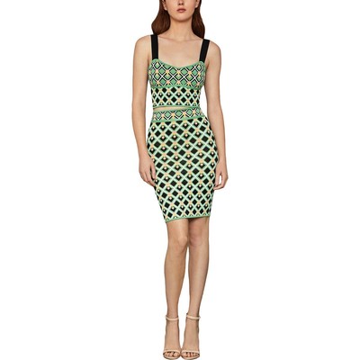 BCBGMAXAZRIA Женский свитер с рисунком Alexa Green Юбка-карандаш XXS BHFO 9849