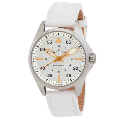 Часы Hamilton Aviation Pilot цвета хаки с автоматическим серебряным циферблатом H76215850
