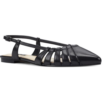 

Женские черные туфли на плоской подошве с острым носком Nine West Betsy 7,5, средний (B,M) BHFO 2339, Черный, Betsy