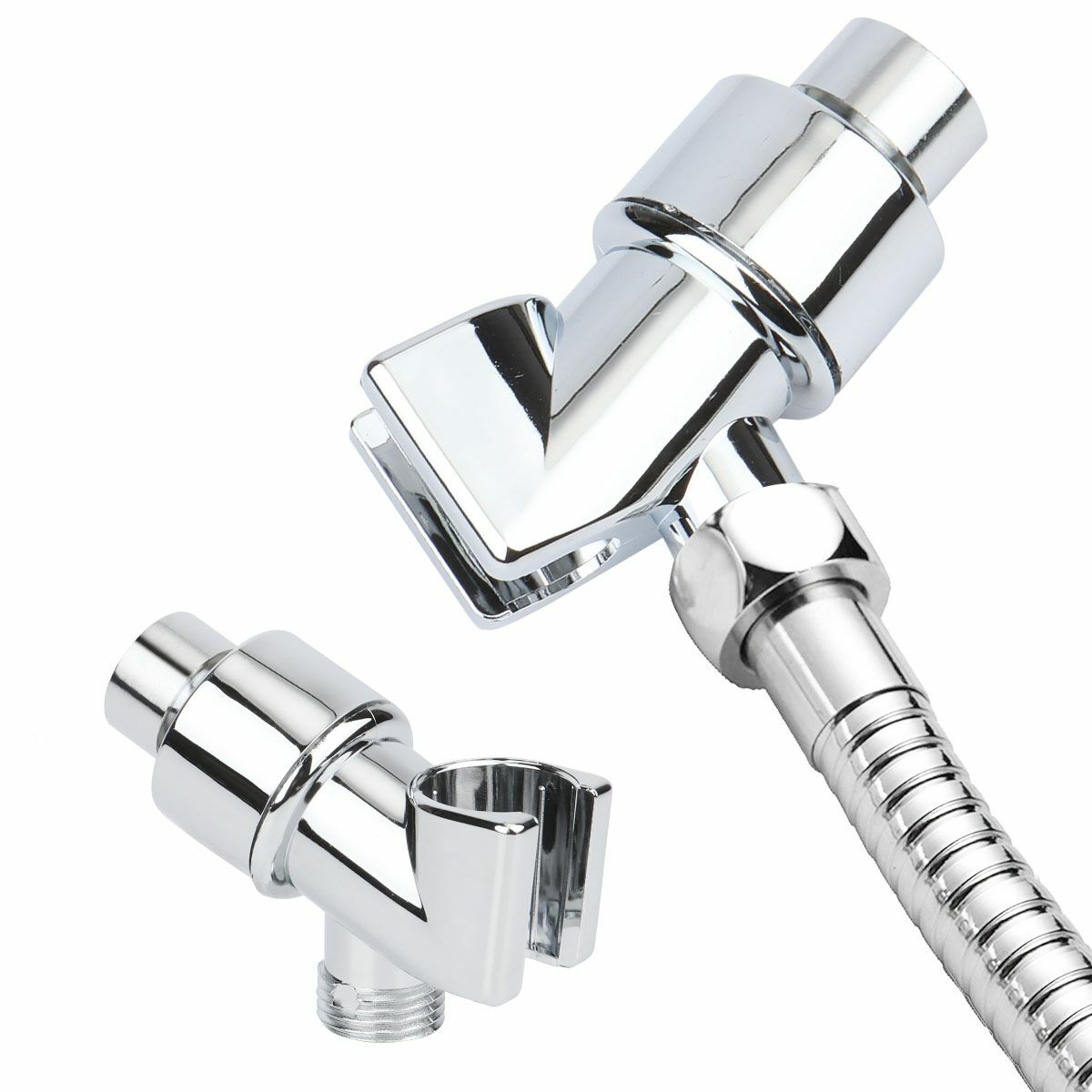 Universal Shower Head Holder Arm Mounted Adjustable Screw On Bracket Bathroom