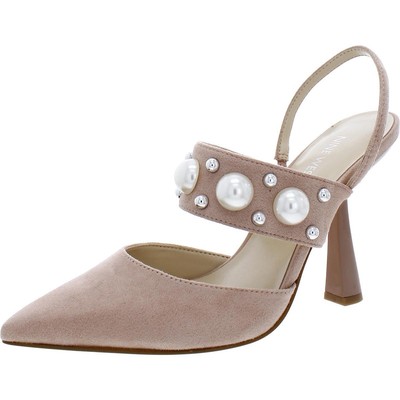 

Женские розовые туфли Nine West Debut 2 на каблуке с открытой пяткой 10, средние (B,M) BHFO 9317, Light pink