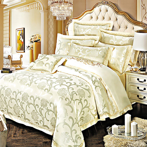 Usitde European Duvet Cover Embroidery Jacquard Paisley Bedding