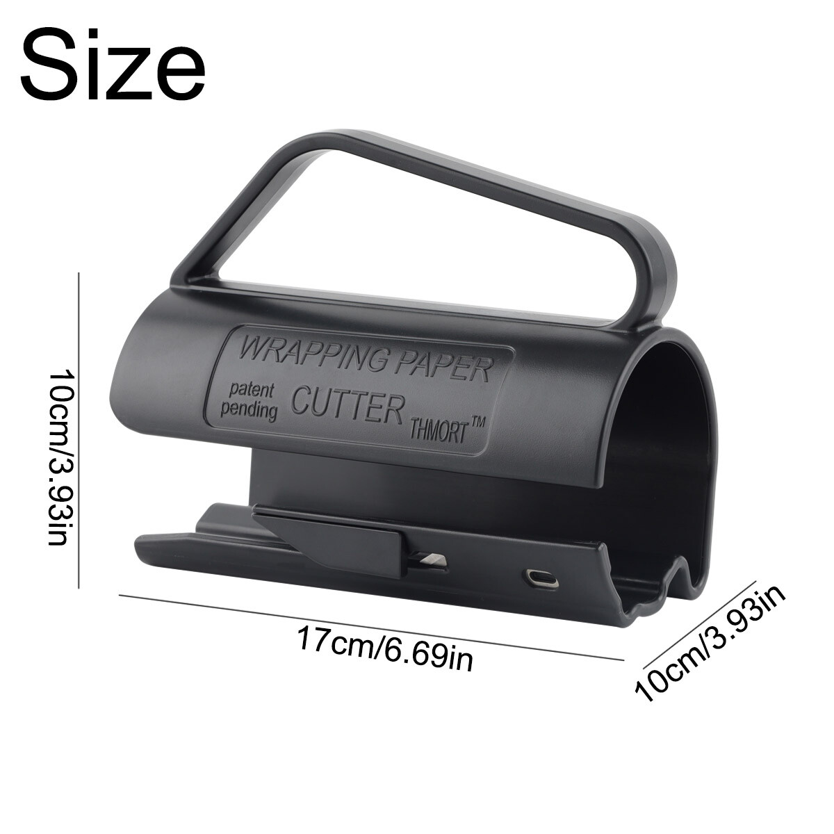 Wrapping Paper Roll Cutter (2-Pack) with Easy Sliding Handle - Gift Wrap Holder