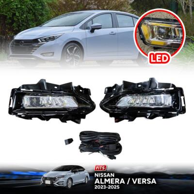 Set Fog Lamp Spot Light LED For Nissan Almera Versa N18 Sedan FACELIFT 2023-2025