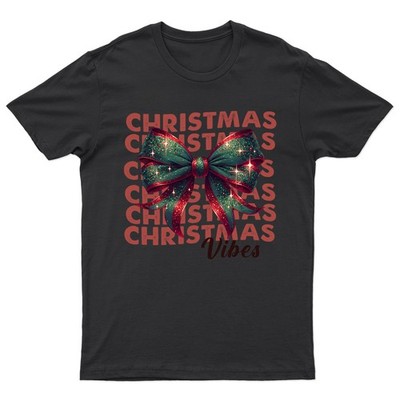 Christmas Vibes Christmas Holiday T-Shirt Unisex Gift Retro Funny Women