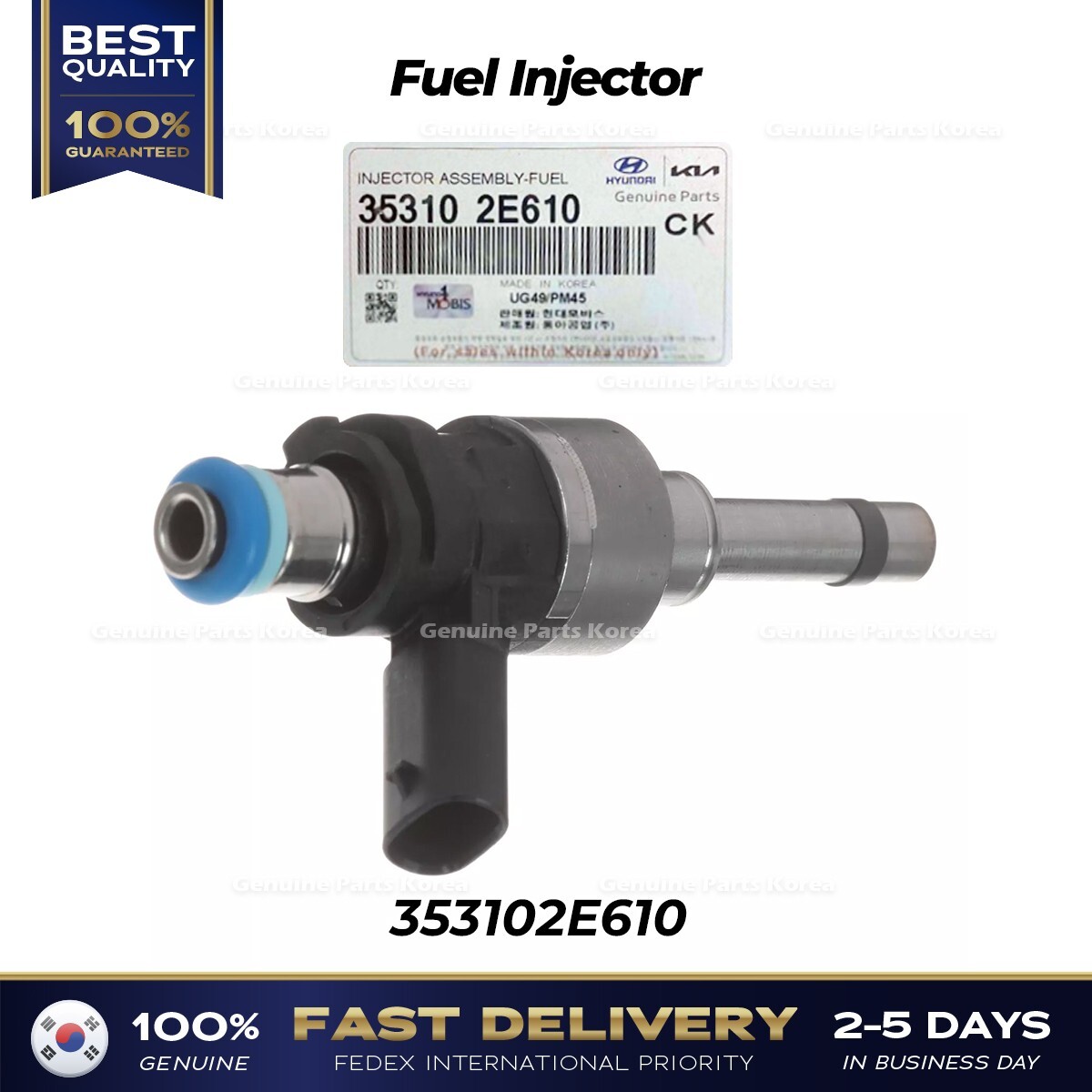 メル19100 ⭐Genuine⭐ Fuel Injector 353102E610 for Hyundai Sonata