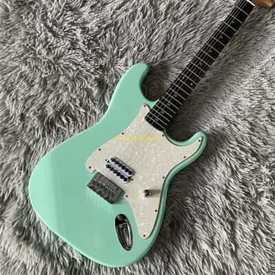 Customized Tom Delonge ST Electric Guitar White Pickguard Surf Green Limited
