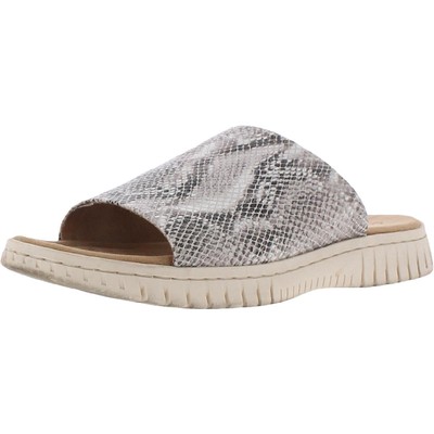 

Женские кожаные шлепанцы Comfortiva Carmila Tan 8 Medium (B,M) BHFO 1329, Natural snake print