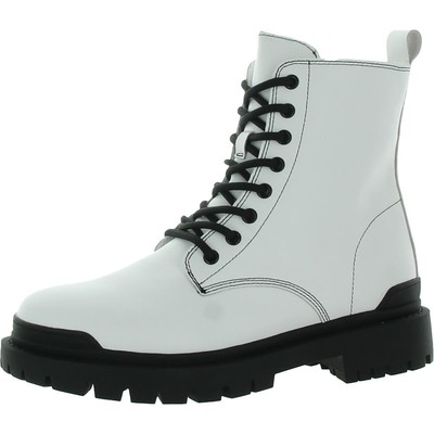 Ботинки Aqua Womens Quinn White Combat на шнуровке, размер 6,5 средний (B, M) BHFO 8483