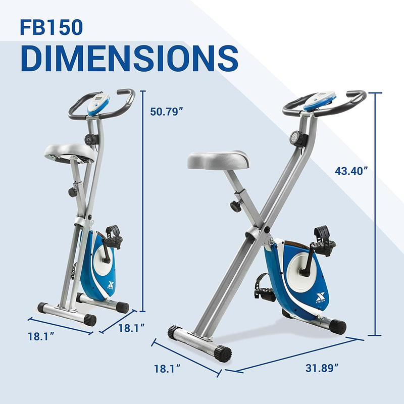 Fitness Folding Exercise Bike, 225 LB Weight Capacity