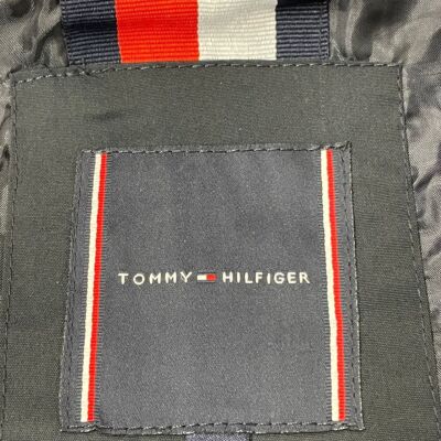 Pre-owned Tommy Hilfiger Colour-block Sail Bomber Jacket Men's Size Xl Black