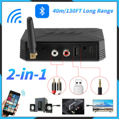 Long Range Bluetooth Transmitter Receiver For TV Home Car Stereo Audio Adapter