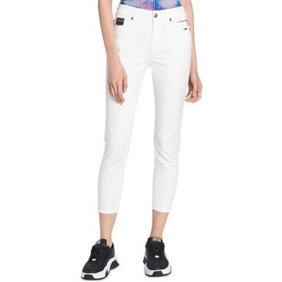 

Versace Jeans Couture Женские белые укороченные джинсы скинни с высокой посадкой  BHFO 5517, Белый, E73HAB5X3ECEW01