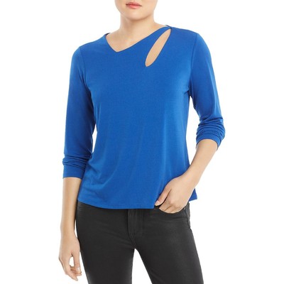 

Женская блузка-футболка с асимметричным вырезом в одну нить BHFO 5100, True blue