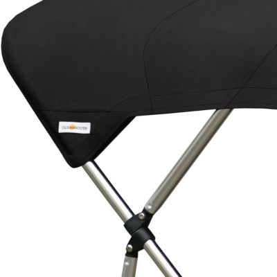 Standard BIMINI TOP 4 Bow Boat Cover Black 67"-72" Wide 8ft Long W/ Rear Poles