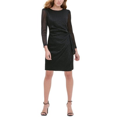

Женское черное вечернее платье-футляр миди Tommy Hilfiger Metallic  BHFO 9370, Черный