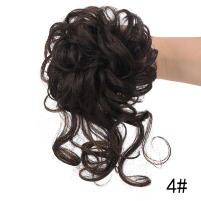 Thick Curly Messy Bun Hair Piece Scrunchie Natural as Human Hair Extensions 