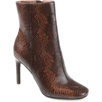 Женские темно-коричневые ботильоны Journee Collection 7.5 Medium (B,M) BHFO 3483