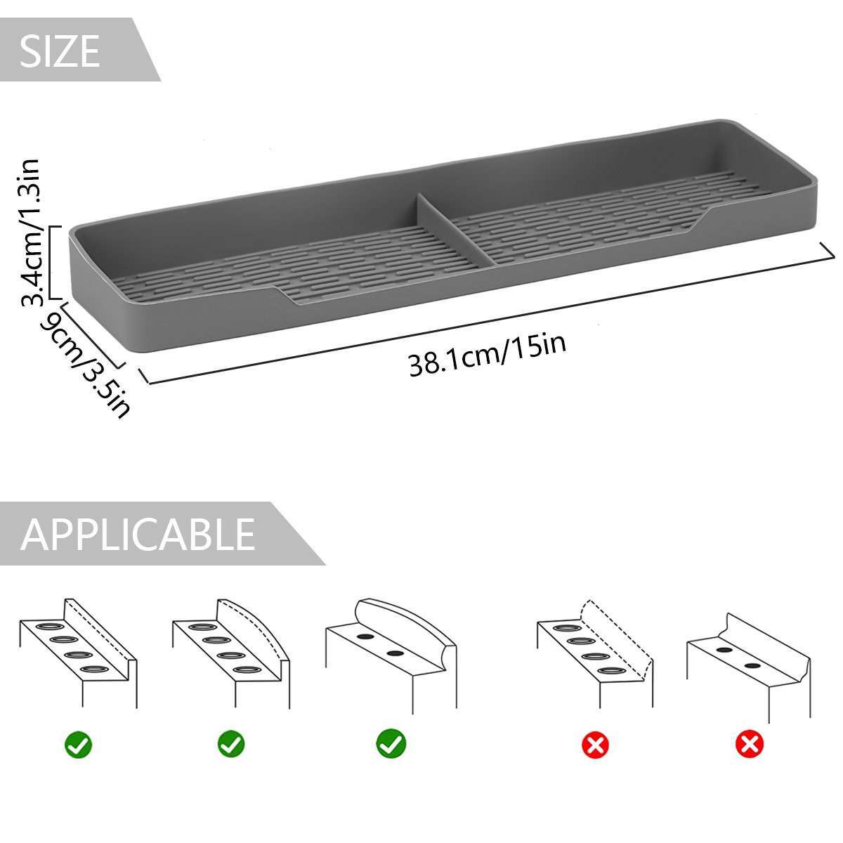 Magnetic Over The Stove Top Kitchen Shelf Non-Slip Silicone Spice Storage Rack