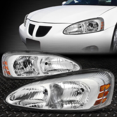 ДЛЯ 04-08 PONTIAC GRAND PRIX ХРОМИРОВАННЫЙ КОРПУС ЯНТАРНЫЙ УГЛОВОЙ ФАР ГОЛОВНЫЕ ФОНАРИ